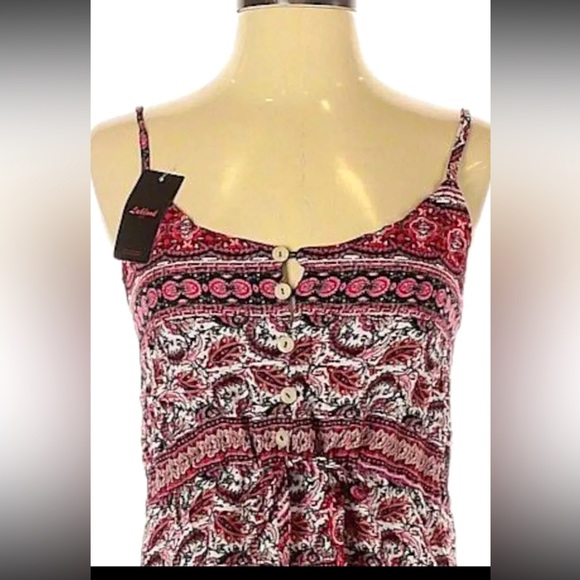 OFFERS OPEN! Boutique Laklook Boho Floral Paisley Strappy Mini Dress Size M NWT - Picture 3 of 8